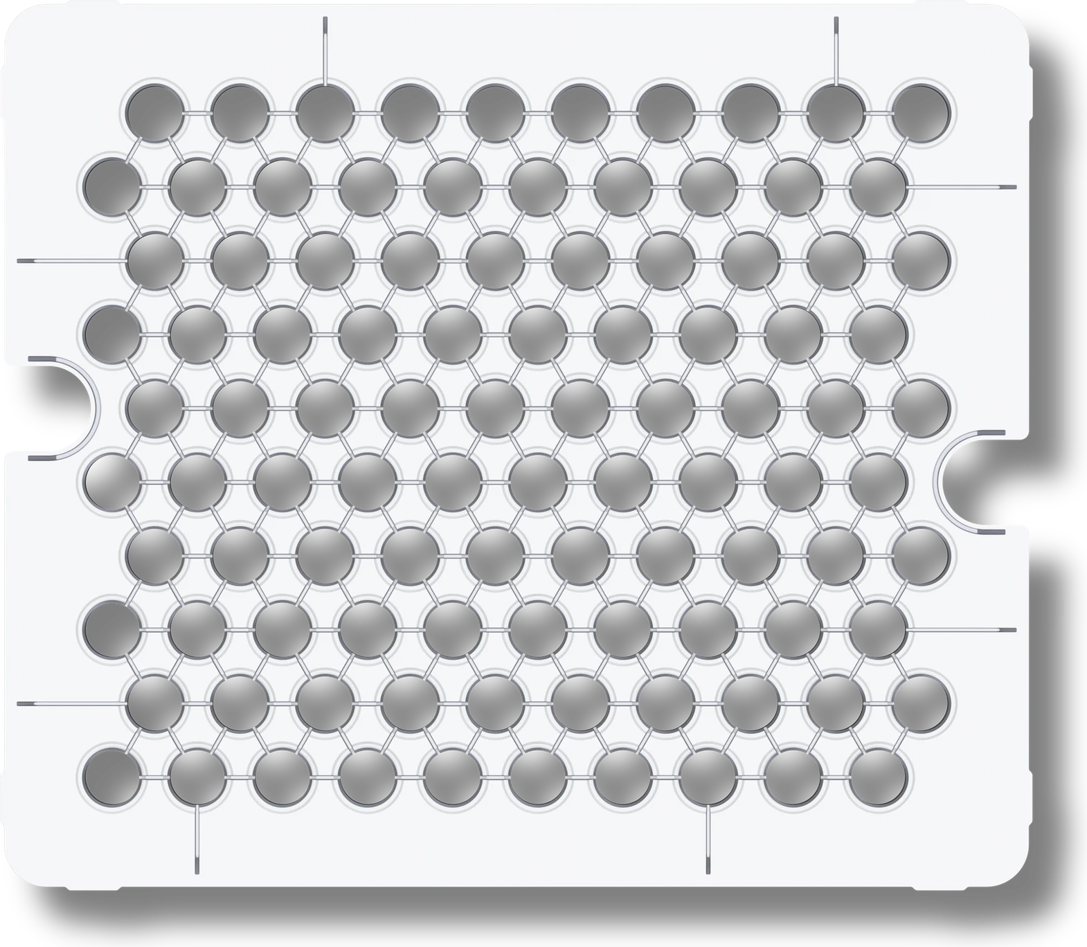 KAISHA Pharma sterile vials in a honeycomb tray presentation