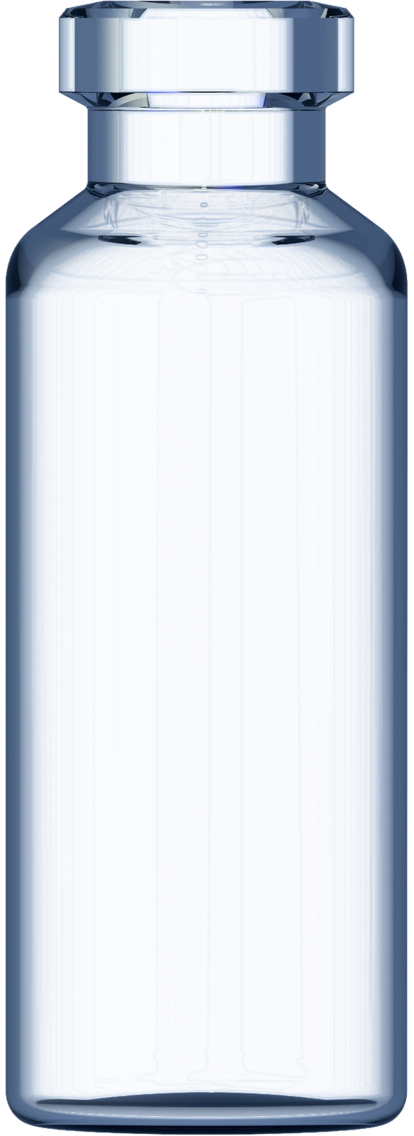 Clear crimp-neck glass vial